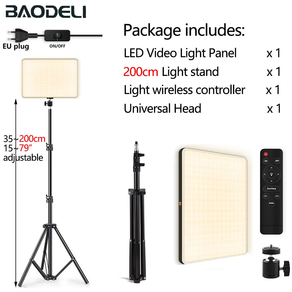 portable light stand led light panel for photography 
