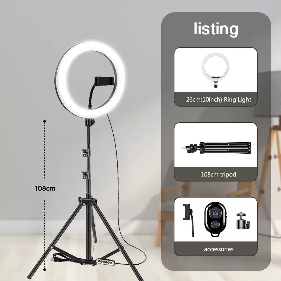 best selfie ring light with cell phone holder