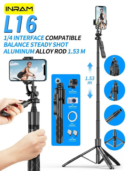 Selfie Stick Tripod with Bluetooth Remote