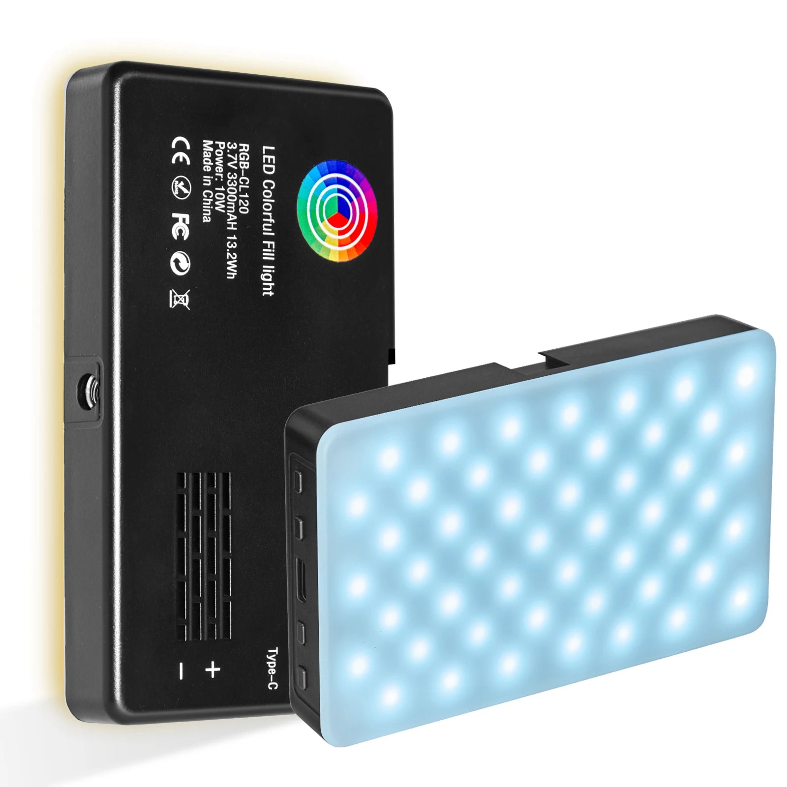 Portable RGB LED Camera Light for Photography