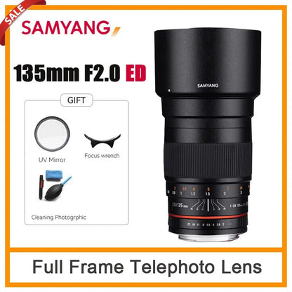 Samyang 135mm f/2.0 ED UMC Lens for Canon EF, Nikon F, Sony E Mount