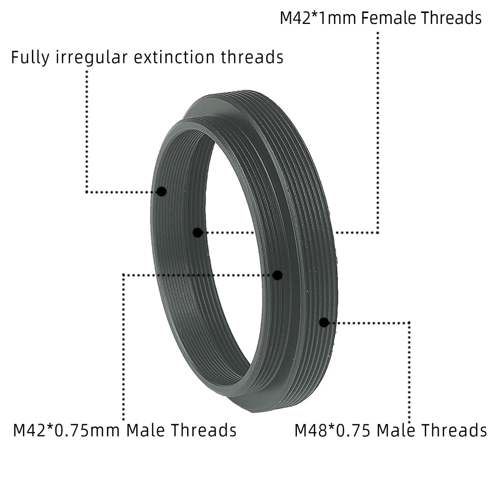 M42 Male to M48 Male or M42 Female Threads T-Ring Adapter