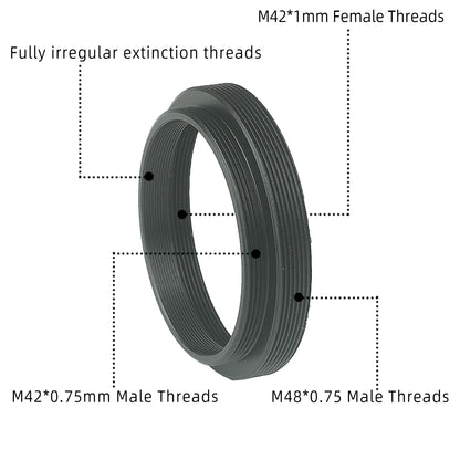 M42 Male to M48 Male or M42 Female Threads T-Ring Adapter