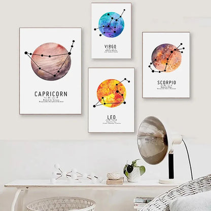 Zodiac Signs Canvas Wall Art Paintings