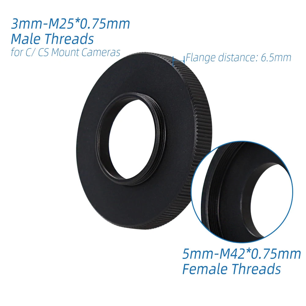 M42x0.75mm to M25x0.75mm Conversion T Ring Adapter