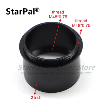 Male Thread T-ring Adapter 2" Inch to M48 / M42 for Camera Nikon / Canon / Sony and Astronomical Telescope