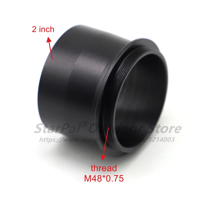 Male Thread T-ring Adapter 2" Inch to M48 / M42 for Camera Nikon / Canon / Sony