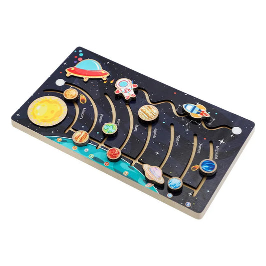 Wooden Solar System Cognitive Game for Kids