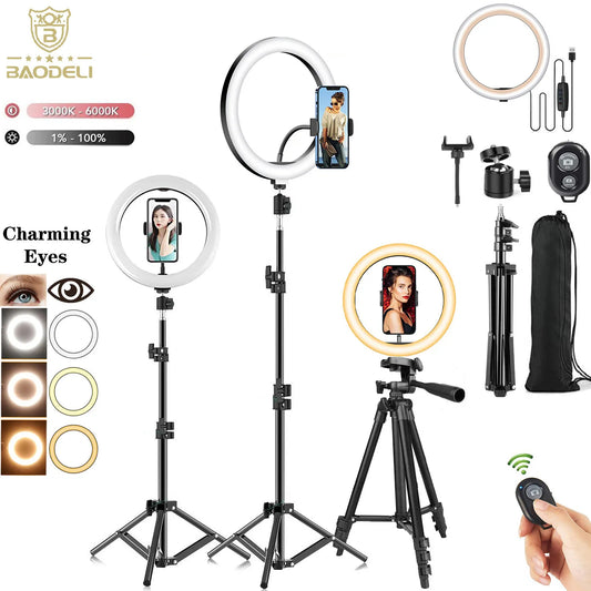 Selfie Ring Light with Tripod Stand & Cell Phone Holder