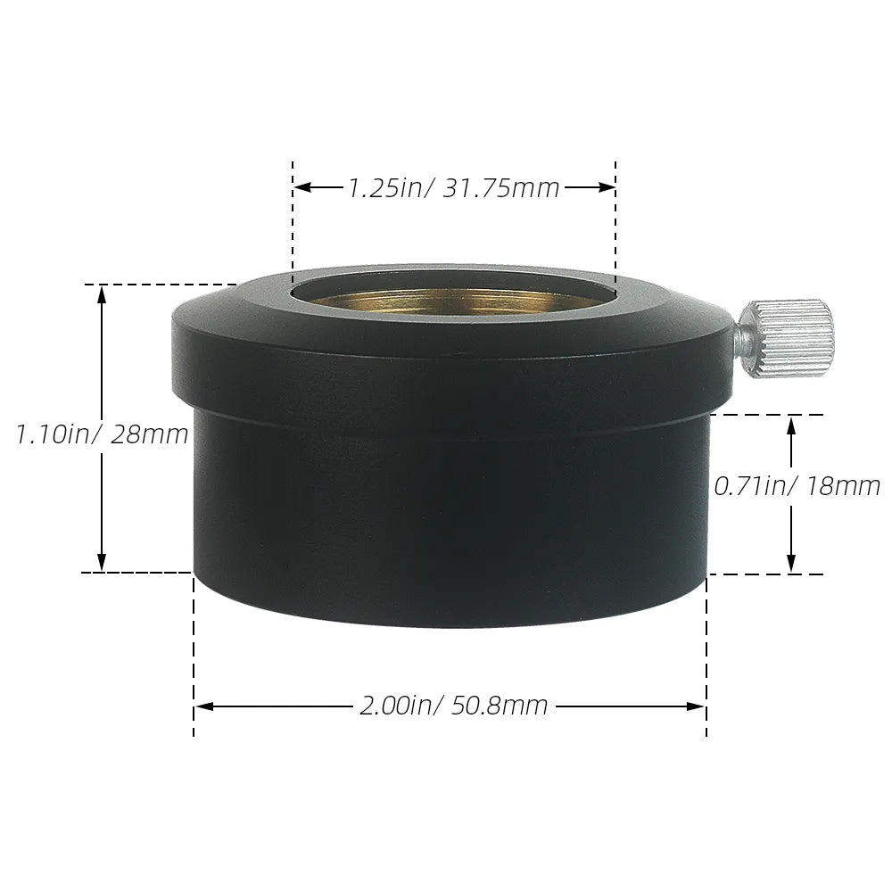 2 to 1.25 Inch Telescope Eyepiece Mount Adapter