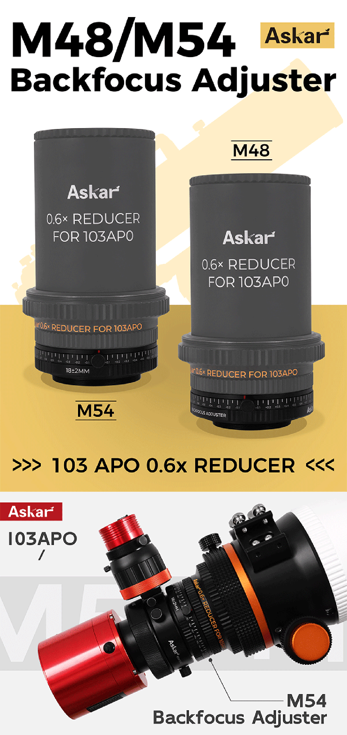 Askar M54 / M48 Backfocus Adjuster