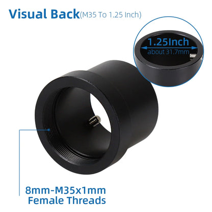 M35 Visual Back Adapter to 1.25 Inch Telescope Adapter