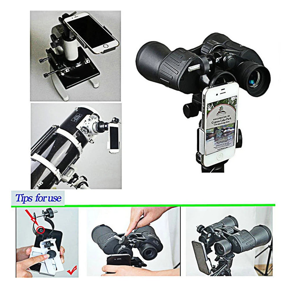 Metal Smartphone Adapter for Telescopes and Microscopes