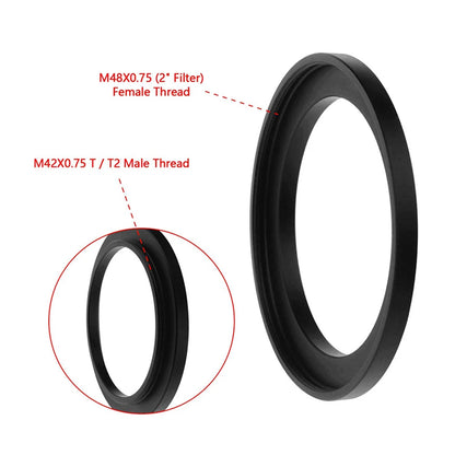 M42x0.75mm T/T2 to M48x0.75mm Threads T Ring Conversion Adapter