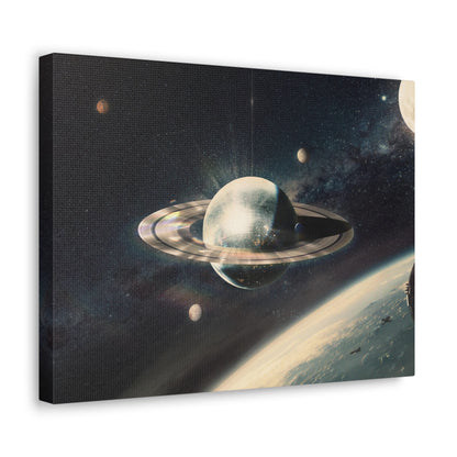 Disco Saturn Canvas
