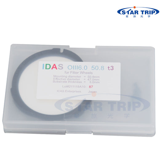 IDAS 50.8mm Narrowband OIII 6nm Filter (3.0mm) suitable F1.65 and above telescopes